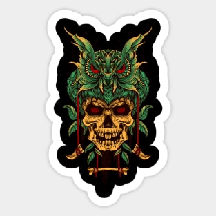 Skull Head Artwork Sticker